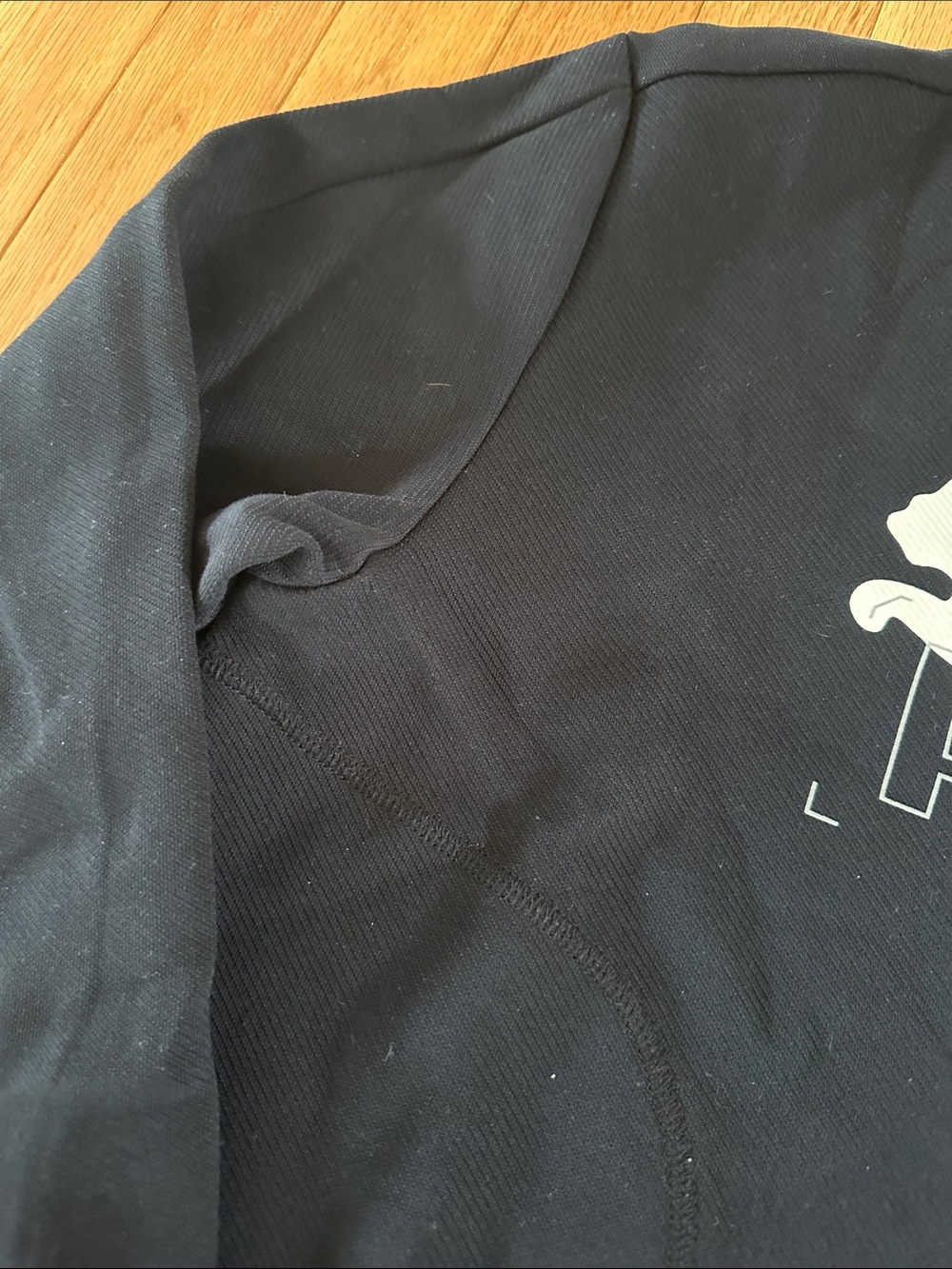 Puma Black Crewneck Sweatshirt with White Logo - Picture 5 of 7